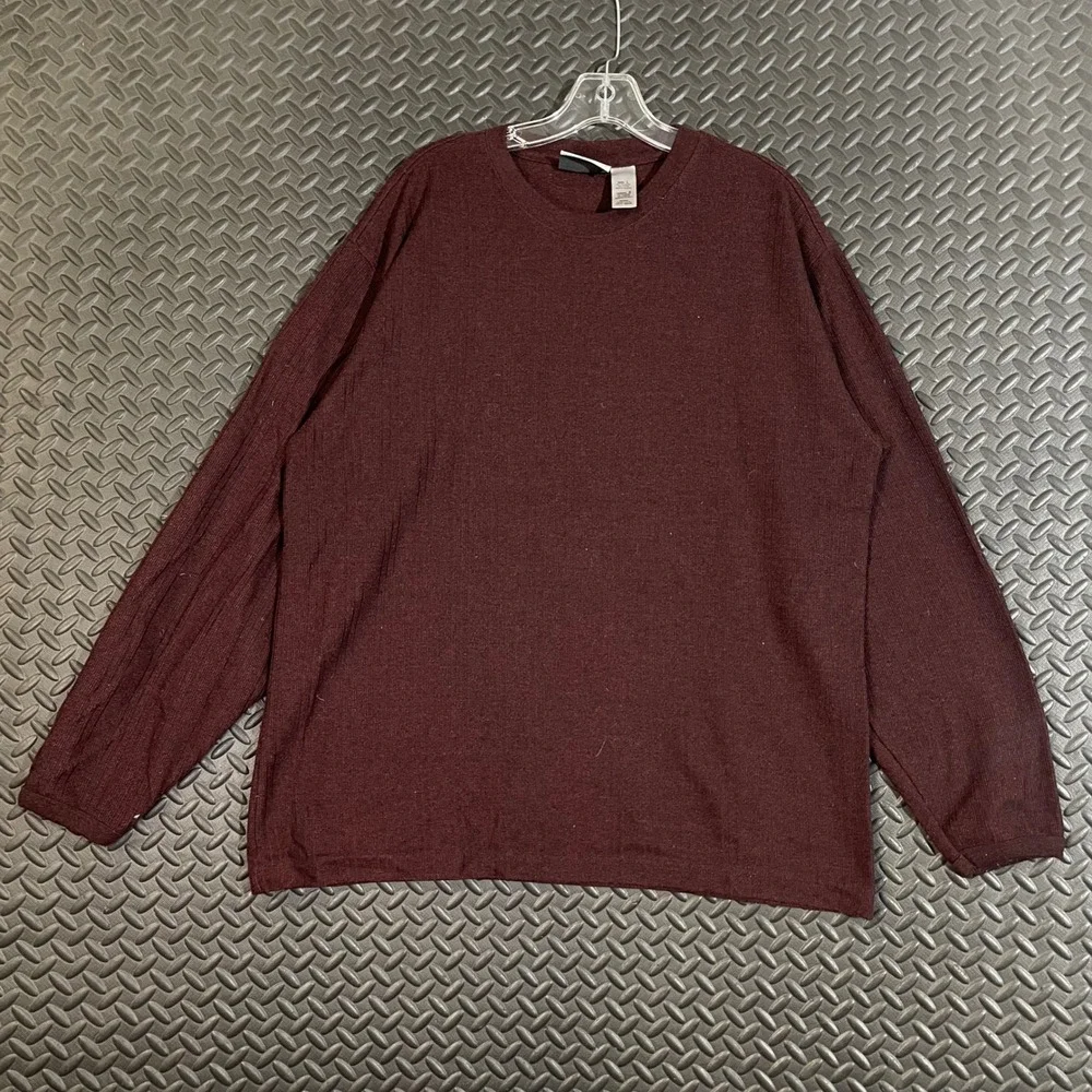 Farah‎ Burgandy Heather Pullover Crewneck Sweatershirt Men's Size Large